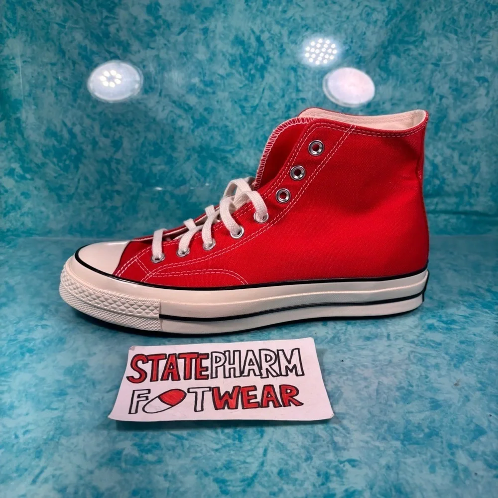 Converse Chuck 70 Dark Orange Men’s Black High Top Shoes Sneakers Size 8.5 - Picture 4 of 5